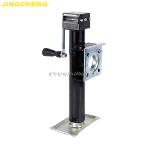 Jambes de support réglables noires pour caravane et remorque, avec poignée, capacité 2000lbs, 5000lbs, 7000lbs, personnalisables - Product Image 2