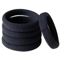 Chouchou pour cheveux d'école Boucles de cheveux noires élastiques classiques pour étudiants Supports de cheveux fiables