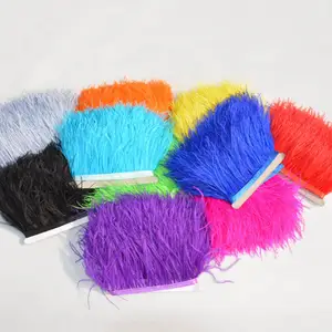 Wholesale Carnival Clothing Decoration Natural Ostrich Fringes 6-20cm