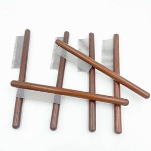 Accesorios Duraderos para Mascotas, Herramienta de Aseo de Acero Inoxidable y Madera, Peine para Pulgas y Cepillo para Eliminar Pelo, Herramienta de Limpieza para Perros y Gatos - Product Image 3