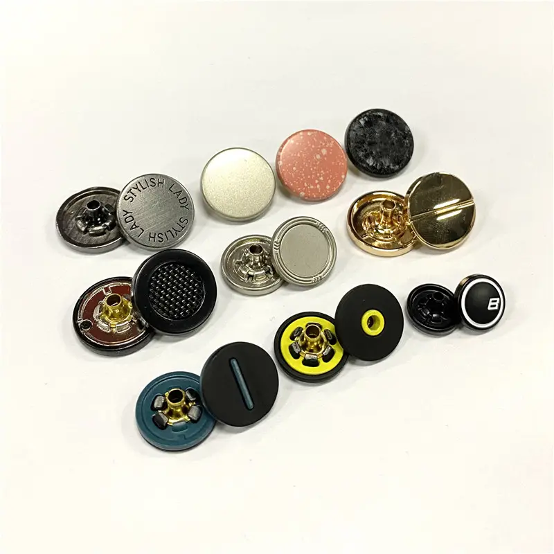 Factory price custom print logo metal snaps press button for clothing