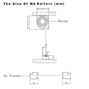 Moustiquaire rétractable moderne personnalisée en maille de fibre de verre pour porte d'entrée en profilé d'aluminium pour <span class=keywords><strong>garage</strong></span> Moustiquaire de cuisine Portes roulantes - Product Image 4