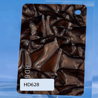 Plaque acrylique PMMA double face, noir foncé et marron, résistante aux UV, effet vague d'eau, découpe personnalisée et pliage à chaud pour la décoration