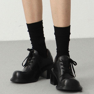 2024 belles femmes dernières filles chaussures d'école gros orteil <span class=keywords><strong>talon</strong></span> épais haute qualité en cuir véritable chaussures à lacets derby chaussures mocassins - Product Image 1