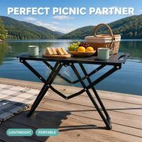 Table de camping pliable tactique d'extérieur - Équipement portable pour pique-nique