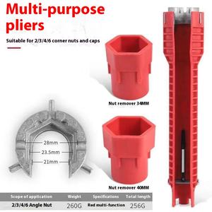 Lavello otto in uno speciale strumento artefatto essenziale per la casa chiave in acciaio per la riparazione del bagno per l'installazione del rubinetto manicotto metrico - Product Image 3