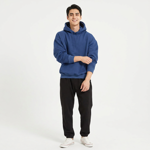 Pull à capuche gris et noir pour homme, décontracté, à manches longues, chemise à col rond, couleur unie, sweat-shirt pour homme, printemps et été - Product Image 1