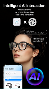 Gafas Inteligentes Fugle AI Meta AG042 con Cámara HD, Grabación de Video Wifi, Antivibración, ChatGPT, 1080P - Product Image 3