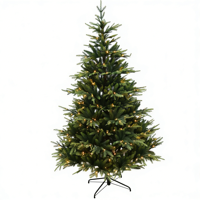 Arbre de Noël artificiel pré-éclairé en vrac, directement de l'usine HR, en PE, taille personnalisée, écran LED, lumière multicolore chaude