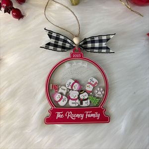 2024 Custom Tree Gift Personalized Snowman Family Wooden Christmas Ornament - Product Image 2