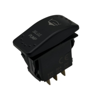 Interrupteur à bascule marin 7 broches ON-OFF-ON et 2 broches SPST ON-OFF 12V 24V DC pour bateau, camping-car, yacht, caravane