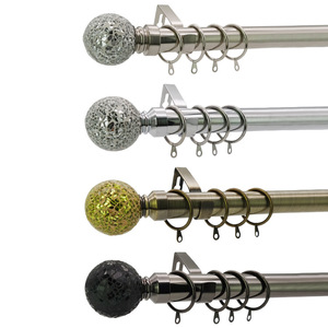 MYSURE Luxury Super Shiny Crystal <span class=keywords><strong>4m</strong></span> Poteaux à rideaux extensibles en acier brossé 28mm 16mm 25mm <span class=keywords><strong>Tringle</strong></span> à rideaux 28mm 16mm 25mm - Product Image 6