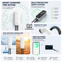 Station de charge 3 phases APP Wi-Fi Control 11kw à courant réglable 16A pour usage résidentiel et commercial