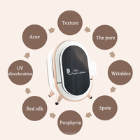 Magic Mirror Max Home Spa 3D penganalisa kulit wajah RGB pintar UV PL pelembab untuk Wajah Mata Bibir untuk penggunaan Salon kecantikan rumah