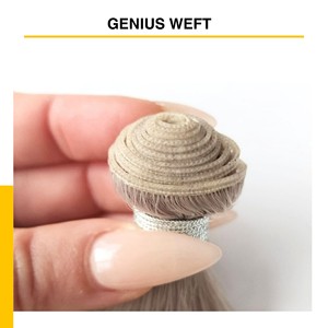 Extensiones de Cabello Genius Weft de Calidad de Salón Nuevo Diseño Tejidas a Mano Sin Costuras Remy Ruso Europeo - Product Image 2
