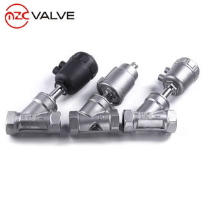 Dupla Ação Aço Inoxidável DN15 1/2 Polegada Pneumático Ar Água Vapor Controle Ângulo Válvula De Assento - Product Image 3