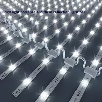 Barre lumineuse diffuse LEDvV à haute luminosité, en aluminium, pour plafond, rideau en tissu, film souple, boîte lumineuse publicitaire, DC12V/24V
