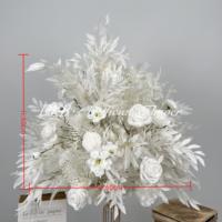 Boules de fleurs artificielles en soie de haute qualité personnalisées en gros pour la décoration de centre de table de mariage, de la Saint-Valentin et de Thanksgiving