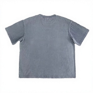 Camiseta de Hombre Personalizada, Extra Grande, Lisa, Desgastada, de Peso Pesado, Informal, Transpirable, 100% Algodón, Tejido de Punto, Elegante - Product Image 2