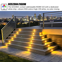 Éclairage paysager 24V étanche pour jardin, allée, extérieur, marches, escaliers, lumières LED encastrées RGBW UCS2904 à intensité variable