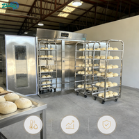 Grande chambre de fermentation automatique ZL-8/32 à 8 chariots, en acier inoxydable, isolée en PU, avec contrôle intelligent programmable pour la levée de la pâte