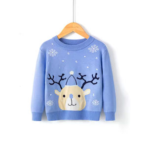 Pull pour enfants 2026 Nouvelle collection Automne Hiver Noël Cerf des neiges Garçons et Filles - Product Image 4