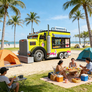 Chariot alimentaire mobile multifonctionnel en acier inoxydable personnalisé pour les vendeurs de rue, idéal pour les hot-dogs, les snacks, le café et la crème glacée - Product Image 1