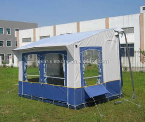 Camping en plein air auvent caravane <span class=keywords><strong>gonflable</strong></span> Tube tente avec annexe ombre tente famille grand Tunnel voyage tente - Product Image 6