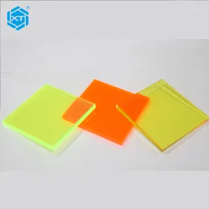 Lembar bahan akrilik warna Neon kristal tebal oranye 50mm 3mm Neon es 5mm 100% metil Methacrylate Virgin (MMA)