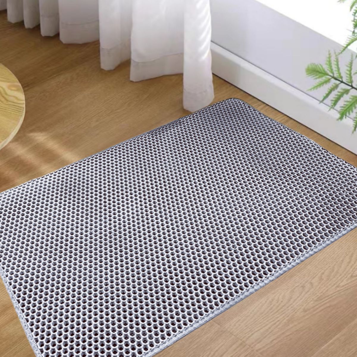 gray cat litter pad
