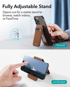 Venta caliente magnética Pu cuero teléfono móvil caso tarjeta bolsillo para Iphone teléfono móvil titular de la tarjeta magnética - Product Image 3