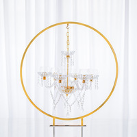 2025 moderne or métal cristal décoration de mariage haute qualité fleur support 80CM Table ornement accessoires de mariage Stock