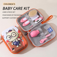 Vente en gros de huit pièces pour les soins maternels et infantiles Thermomètre pour enfants coupe-ongles en plastique durable EVA Pack de soins
