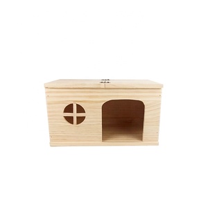 Jaula de madera de conejo para mascotas, casa de hámster con ventana, jaula de animales pequeños, chinchilla y casa de conejillo de indias, <span class=keywords><strong>nueva</strong></span> - Product Image 1