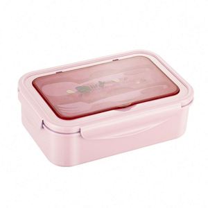 Kids Rectangular Lunch <b>Boxes</b> Microwave Heating Fruit <b>Storage</b> Containers for Students and Workers - Product Image 2