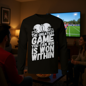 Maglietta da Calcio a Maniche Lunghe con Collo Rotondo, Unisex per Adulti, Abbigliamento Promozionale con Scritta Accattivante per Feste di Calcio - Product Image 2