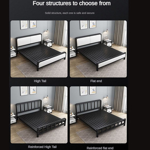 Hot Bán Kim Loại Nền Tảng Khung Giường Cơ Sở Kim Loại Lớn Giường Bán Buôn Giá Rẻ Giá Vua Nữ Hoàng Kích Thước Giường Đơn Cho Phòng Ngủ - Product Image 5