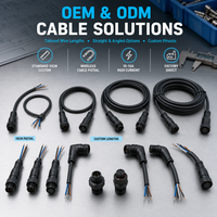 Connecteurs de câble M12 à 2, 3, 4, 5, 6, 7, 8, 9 broches, étanches IP68, mâle/femelle, pour scooter électrique et vélo électrique