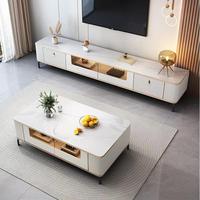 Meuble TV et Table Basse Économiques avec Fonction Rétractable pour Chambre, Hôtel, Appartement – Support TV en Bois de Luxe