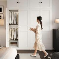 Armoire en acier épaissi grande capacité, placard de rangement métallique domestique, armoire ajustable pour chambre à coucher