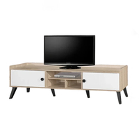 Armário de TV Moderno Contemporâneo Essence 1804mm com 2 Portas e Prateleiras, Móvel para Sala de Estar e Uso Escolar, Compatível com TVs de até 65 polegadas