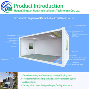 Casa Contenedor Desmontable de Dos Pisos de 20 pies y 40 pies, Edificio Modular, Dormitorio para Obras de Construcción, Oficina, Escuela, Hotel Moderno - Product Image 2
