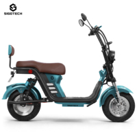 SIGOTECH 2026 Vente en gros usine Moto électrique 60V Pneu large 10 pouces Citycoco Alimentée par batterie 70km Trottinette électrique Moto