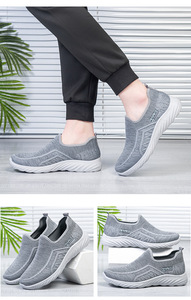 Nuevos Zapatos Deportivos de Moda para Hombre, Ligeros, Transpirables, con Suela de PU, Estilo Slip-On, Color Negro - Product Image 5