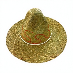 Unisex Straw <b>Sombrero</b> Hat Woven Mexican Style Wide Brim Natural Grass for Beach Party Travel Adults - Vietnam Handicraft - Product Image 1