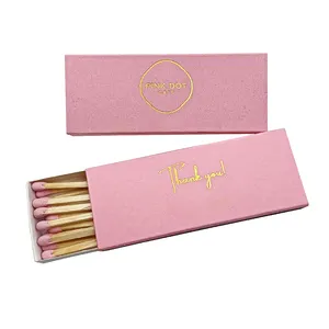 Customizable Box Logo Custom Safety Pink Matchboxes And Match Colors