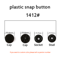XHZY écologique 13.6mm boutons pression personnalisé en plastique bouton pression boucle boutons pression accessoires pour vêtements veste sac