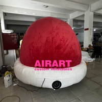 Chapeau de Noël gonflable géant Peut être accroché sur le toit