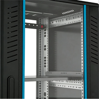 Armoire réseau autoportante de 1,0 mètre, 1000*600*600mm, en acier SPCC avec revêtement en poudre et verre trempé, en stock