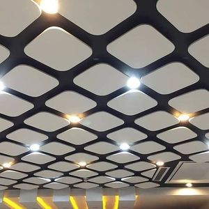 Qinsound cong sóng thân thiện với môi thả gạch Trần treo sợi thủy tinh Bảng điều chỉnh Trần vách ngăn cho tiệc hội trường Auditorium văn phòng - Product Image 3